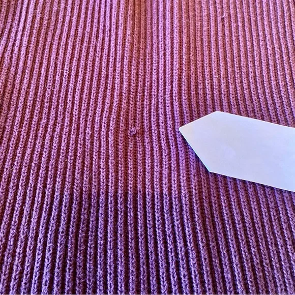 Tommy Hilfiger Purple Cowl Neck Cable Knit Sweater Dress size medium - Picture 6 of 6